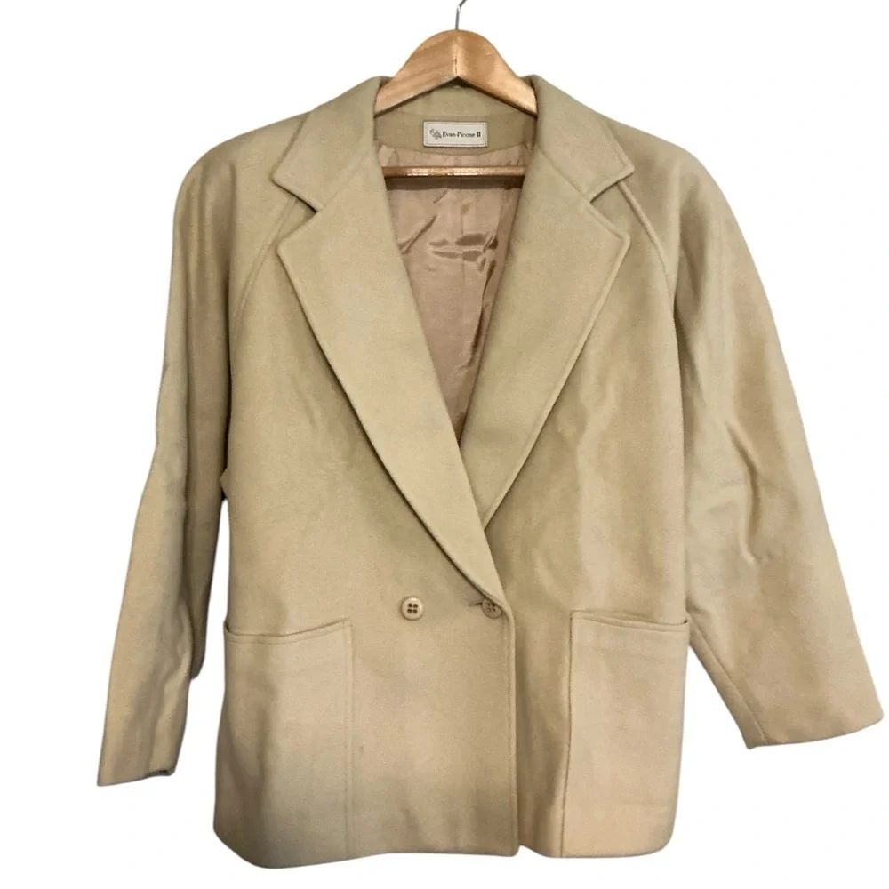 Evan Picone II Tan wool‎ Women's Blazer size L
